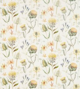 Thistle Garden Fabric by Sanderson Ochre/Olive