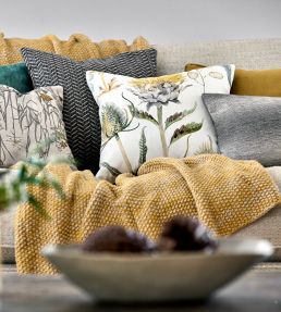 Thistle Garden Fabric by Sanderson Ochre/Olive