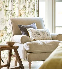 Wild Angelica Fabric by Sanderson Silver/Spring Leaf