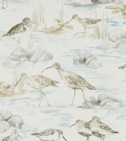 Estuary Birds Wallpaper by Sanderson Blue/Grey