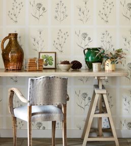 Little Thistles Wallpaper by Sanderson Ecru