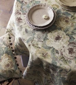 Amelia Rose Fabric by Sanderson Crimson/Gold