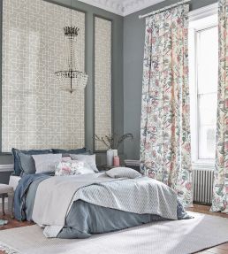 King Protea Fabric by Sanderson Orchid/Grey