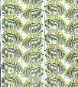 Manila Embroidery Fabric by Sanderson Lime