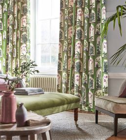 Terrariums Fabric by Sanderson Botanical Green