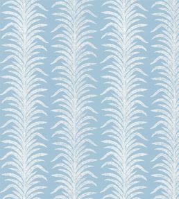 Tree Fern Weave Fabric by Sanderson Crusoe Blue