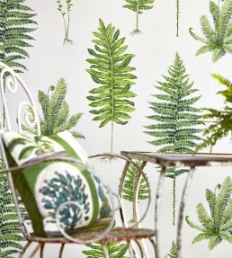 Fernery Wallpaper by Sanderson Botanical Green/Charcoal