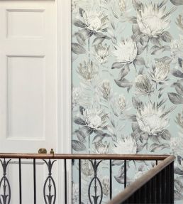 King Protea Wallpaper by Sanderson Linen/Mica