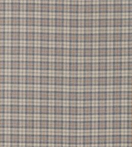 Fenton Check Fabric by Sanderson Check Grey / Cinnamon