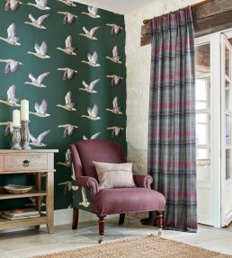 Samphrey Check Fabric by Sanderson Check Indigo / China