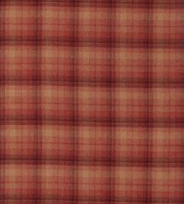 Samphrey Check Fabric by Sanderson Check Russet