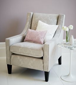 Lymington Damask Fabric by Sanderson Eggshell