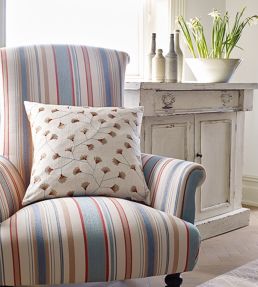 Dobby Stripe Fabric by Sanderson Dijon