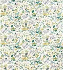 Birds And Berries Fabric by Sanderson Southwold Blue