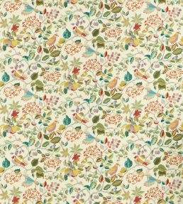 Birds And Berries Fabric by Sanderson Rowan Berry