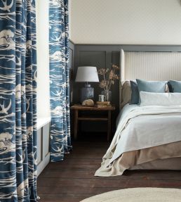 Swallows At Sea Fabric by Sanderson Linen