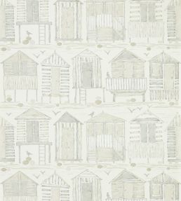 Beach Huts Wallpaper by Sanderson Driftwood