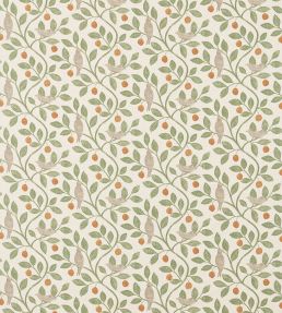 Damson Tree Fabric by Sanderson Brick/Fennel