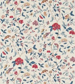 Sissinghurst Fabric by Sanderson Indigo/Ruby
