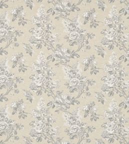 Sorilla Damask Fabric by Sanderson Silver/Linen