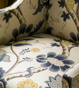 Roslyn Fabric by Sanderson Teal/Cherry