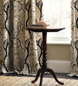 Squirrel & Dove Embroidery Fabric by Sanderson Linen/Ivory