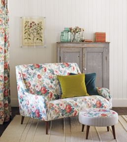 Chelsea Fabric by Sanderson Pink/Celadon