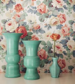 Chelsea Wallpaper by Sanderson White/Pink