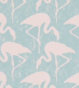 Flamingos Wallpaper by Sanderson Turquoise Pink