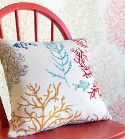 Coral and Fish Fabric by Sanderson Marine/Blue