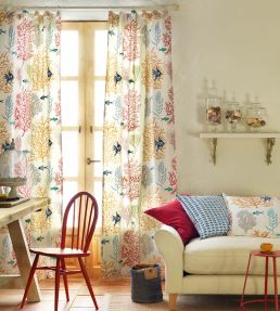 Coral and Fish Fabric by Sanderson Marine/Blue