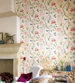 Clementine Wallpaper by Sanderson Delft Blue