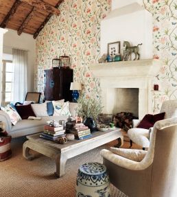 Clementine Wallpaper by Sanderson Delft Blue