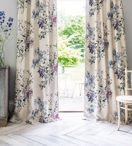 Magnolia & Blossom Fabric by Sanderson Mineral/Teal