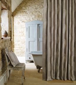 Fern Embroidery Fabric by Sanderson Ivory
