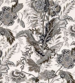 Sandoway Vine Fabric by Schumacher Charcoal