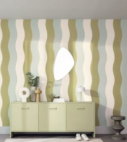 Sandy Wallpaper by Caselio Bleu Vert