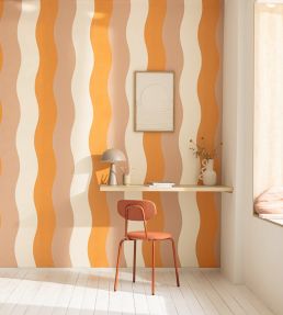 Sandy Wallpaper by Caselio Orange Rose