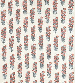 Sanganeri Block Print Fabric by Zoffany Indigo/Madder