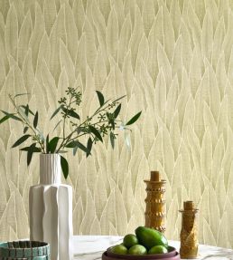 Sansevieria Wallpaper by Casadeco Argile Vert