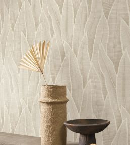 Sansevieria Wallpaper by Casadeco Beige Ficelle