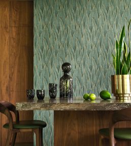 Sansevieria Wallpaper by Casadeco Vert Foret