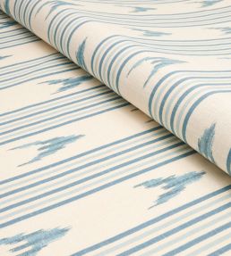 Santa Barbara Ikat Fabric by Schumacher China Blue
