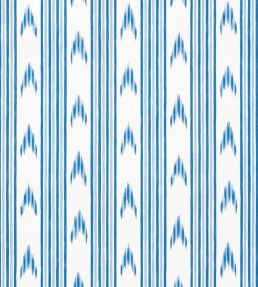 Santa Barbara Ikat Wallpaper by Schumacher Indigo