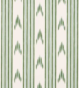 Santa Barbara Ikat Wallpaper by Schumacher Leaf Green