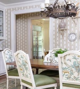 Santa Barbara Ikat Wallpaper by Schumacher Neutral