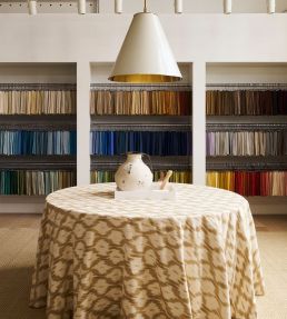 Santa Monica Ikat Fabric by Schumacher Yellow