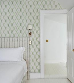 Santa Monica Wallpaper by Schumacher Leaf Green