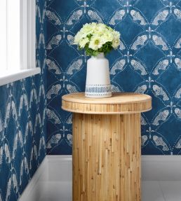 Santorini Wallpaper by Thibaut Black