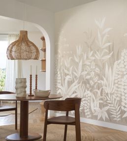 Saona Mural by Casamance Sable/Blanc